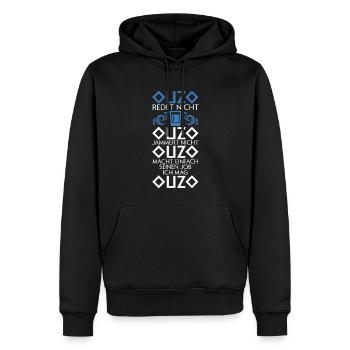 Ouzo Alkohol Ouzo Trinker Geschenk - Männer Premium Bio Hoodie - Schwarz - Vorne - Nico (187cm)
