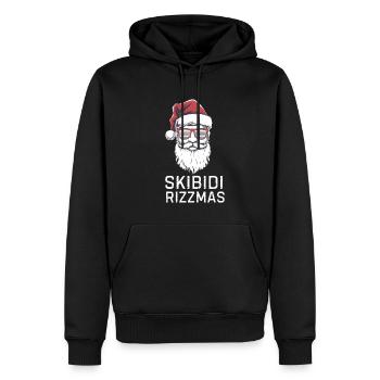 Cooler Weihnachtsmann Skibidi Rizzmas Lustiges - Männer Premium Bio Hoodie - Schwarz - Vorne - Nico (187cm)