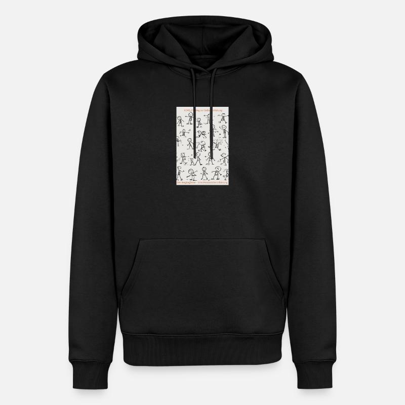 DER WEGBEGLEITER - Männer Premium Bio Hoodie - Schwarz