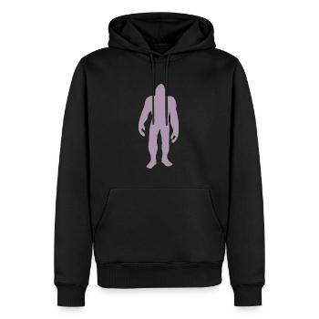 Bigfoot Silhouette Minimaliste Conte de fées - Sweat à capuche Premium bio Homme - noir - Devant - Nico (187cm)