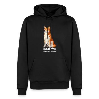 Akita - Men’s Premium Organic Hoodie - black - Front - Nico (187cm)