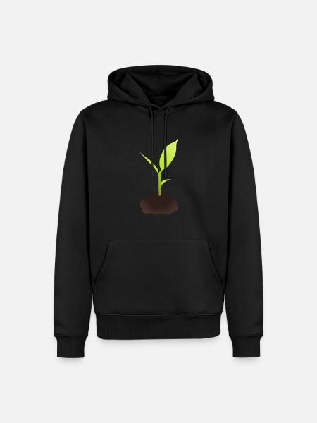 Sprout illustration - Men’s Premium Organic Hoodie - black