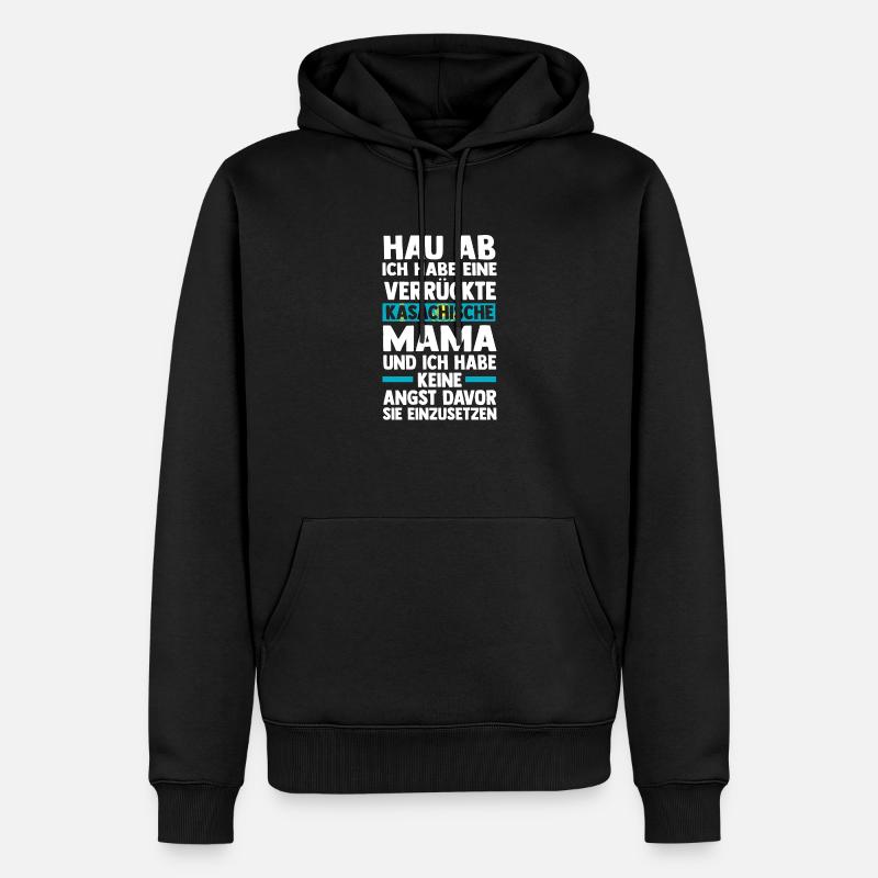 Kasachen Mama Mutter Kasachstan - Männer Premium Bio Hoodie - Schwarz