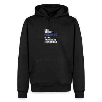 Sport A Day Without Running - Männer Premium Bio Hoodie - Schwarz - Vorne - Nico (187cm)