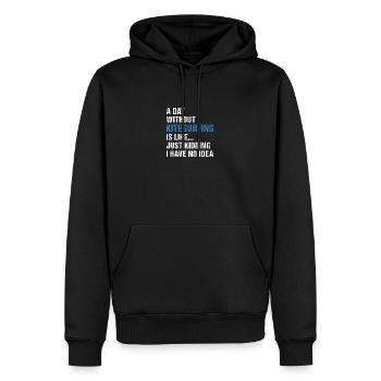 Sport Une journée sans kitesurf - Sweat à capuche Premium bio Homme - noir - Devant - Nico (187cm)