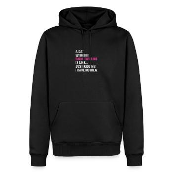 Baton Twirler Une journée sans bâton Twirling - Sweat à capuche Premium bio Homme - noir - Devant - Nico (187cm)