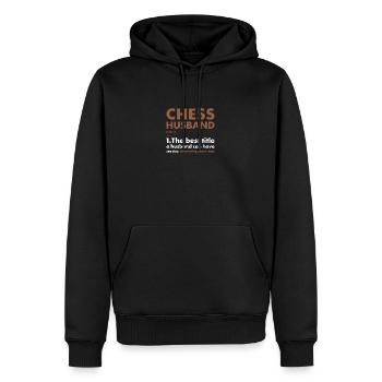 Chess Player Husband Definition Chess - Männer Premium Bio Hoodie - Schwarz - Vorne - Nico (187cm)