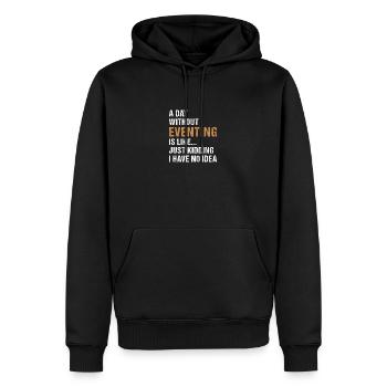 Cavalier Une journée sans concours complet - Sweat à capuche Premium bio Homme - noir - Devant - Nico (187cm)