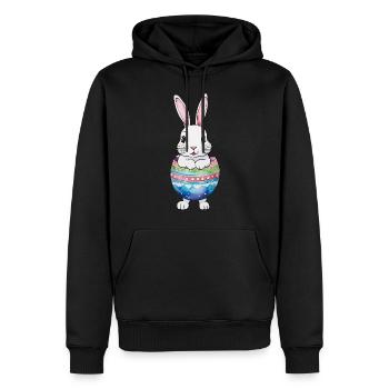 Easter Bunny Easter Watercolor - Men’s Premium Organic Hoodie - black - Front - Nico (187cm)