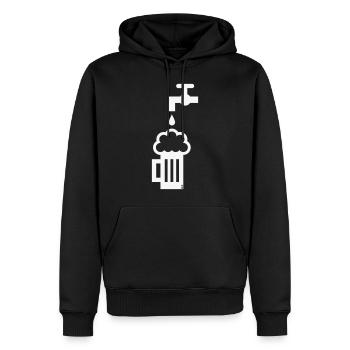 XBayrisches Original (White) - Männer Premium Bio Hoodie - Schwarz - Vorne - Nico (187cm)