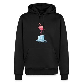 Bain de glace exotique Flamingo Bain de glace de natation d’hiver - Sweat à capuche Premium bio Homme - noir - Devant - Nico (187cm)