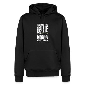 Angeln - Männer Premium Bio Hoodie - Schwarz - Vorne - Nico (187cm)