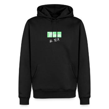 MAMAN. FÊTE DES MÈRES - Sweat à capuche Premium bio Homme - noir - Devant - Nico (187cm)