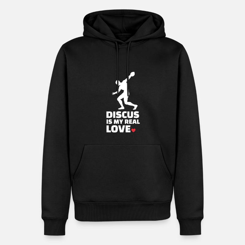 Diskus - Männer Premium Bio Hoodie - Schwarz