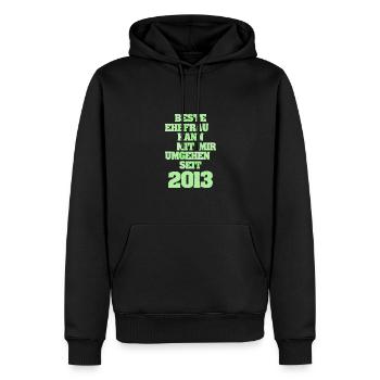 2013 - Männer Premium Bio Hoodie - Schwarz - Vorne - Nico (187cm)