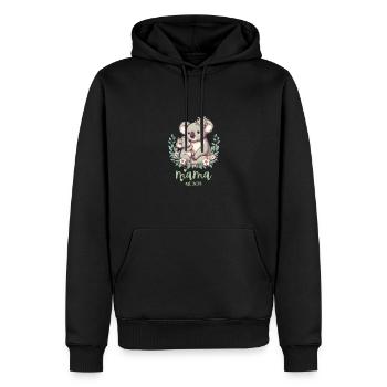 Mama Est. 2024 Koala Cuddle Floral Wreath New Mom - Männer Premium Bio Hoodie - Schwarz - Vorne - Nico (187cm)