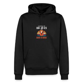 Je garde toutes mes blagues de père dans un père de père - Sweat à capuche Premium bio Homme - noir - Devant - Nico (187cm)