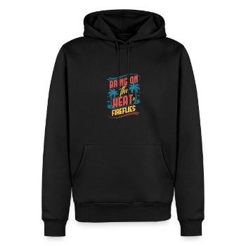 Bring On The Heat For Fireflies Tropical Vibes - Männer Premium Bio Hoodie - Schwarz - Vorne - Nico (187cm)