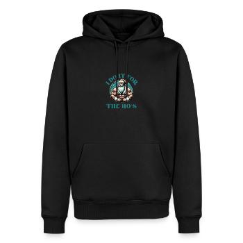 Je le fais pour la blague drôle d’adulte de Ho Noël - Sweat à capuche Premium bio Homme - noir - Devant - Nico (187cm)