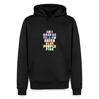 Farben Des Regenbogens - Lustiges ROYGBIV - Männer Premium Bio Hoodie - Schwarz - Vorne - Nico (187cm)