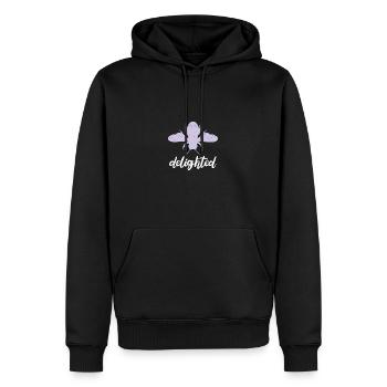 Purple Pastel Bee Abeille Ravi Soyez ravi - Sweat à capuche Premium bio Homme - noir - Devant - Nico (187cm)