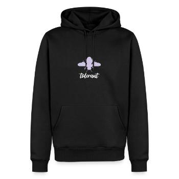 Abeille pastel violette Abeille tolérante Soyez tolérante - Sweat à capuche Premium bio Homme - noir - Devant - Nico (187cm)