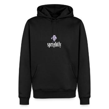 Violet Pastel Abeille Spbright Bee Be Spbright - Sweat à capuche Premium bio Homme - noir - Devant - Nico (187cm)