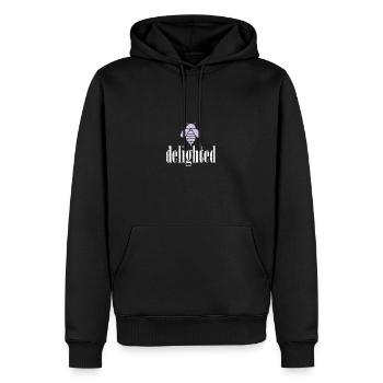 Purple Pastel Bee Abeille Ravi Soyez ravi - Sweat à capuche Premium bio Homme - noir - Devant - Nico (187cm)