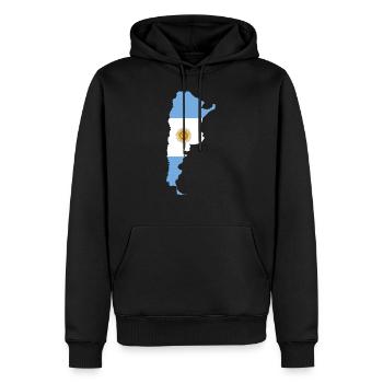Argentinien - Männer Premium Bio Hoodie - Schwarz - Vorne - Nico (187cm)
