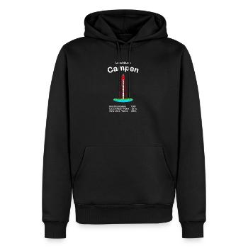 Leuchtturm Campen an der Ems Nordsee Handzeichnung - Männer Premium Bio Hoodie - Schwarz - Vorne - Nico (187cm)