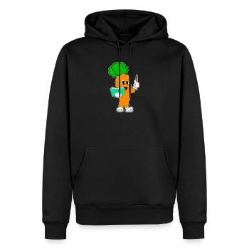 École de lecture des professeurs de carotte - Sweat à capuche Premium bio Homme - noir - Devant - Nico (187cm)