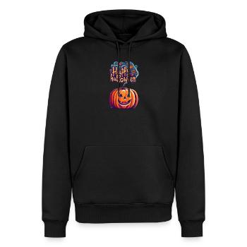 Halloween - Männer Premium Bio Hoodie - Schwarz - Vorne - Nico (187cm)