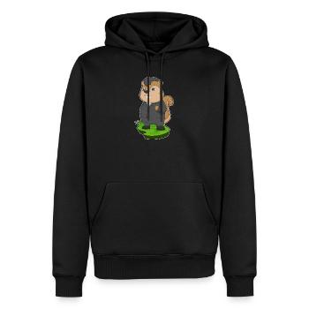Écureuil marié costume mariage - Sweat à capuche Premium bio Homme - noir - Devant - Nico (187cm)