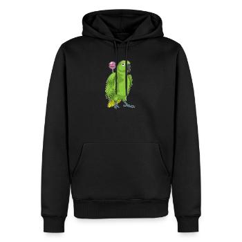 Perroquet Sucette - Sweat à capuche Premium bio Homme - noir - Devant - Nico (187cm)