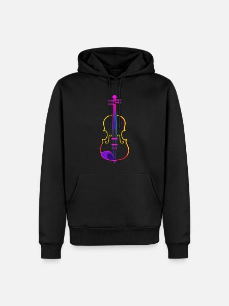 Violon Lineart - Sweat à capuche Premium bio Homme - noir