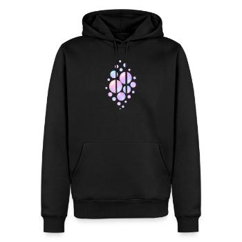 Bulles de rêve - Sweat à capuche Premium bio Homme - noir - Devant - Nico (187cm)
