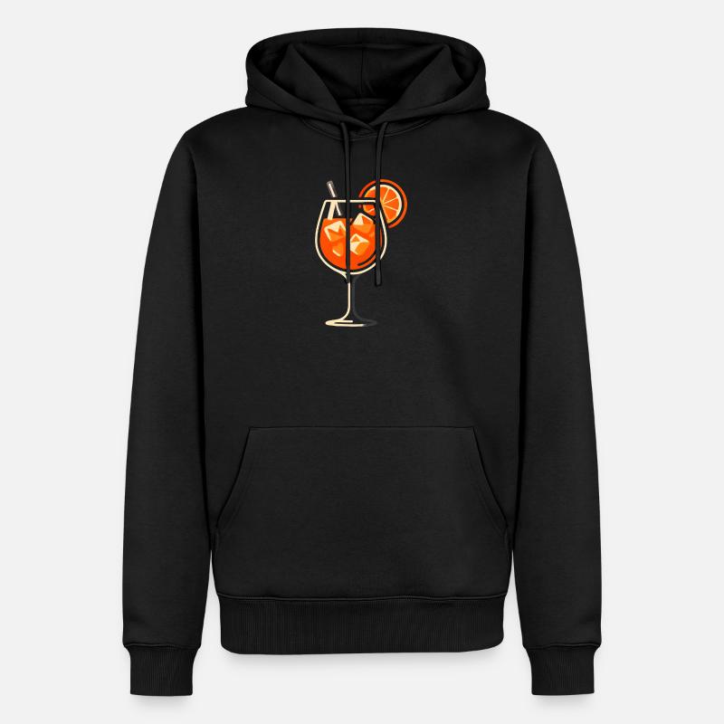 Party Spritz Glas Geschenkidee - Männer Premium Bio Hoodie - Schwarz