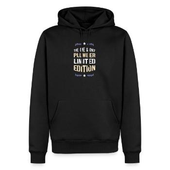 Le seul et unique plombier en édition limitée - Sweat à capuche Premium bio Homme - noir - Devant - Nico (187cm)