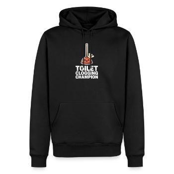 Toilet Clogging Champion Klo Humor - Männer Premium Bio Hoodie - Schwarz - Vorne - Nico (187cm)