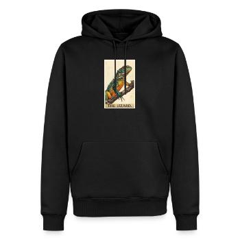 Lézard des lézards - Sweat à capuche Premium bio Homme - noir - Devant - Nico (187cm)