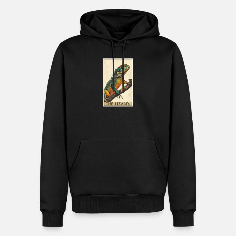 Eidechsen Eidechse - Männer Premium Bio Hoodie - Schwarz