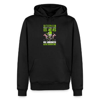 Si C'est Pas En Rapport Avec Les Mangas Jeux Vidéo - Sweat à capuche Premium bio Homme - noir - Devant - Nico (187cm)
