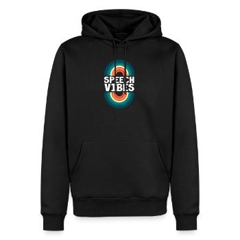 Speech Therapy Speech Therapist - Men’s Premium Organic Hoodie - black - Front - Nico (187cm)