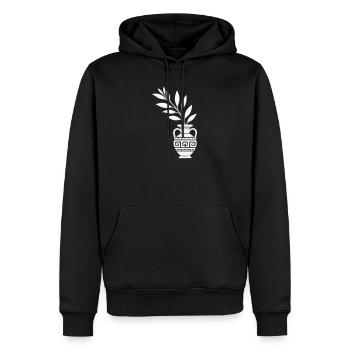 Antike Vase mit Blattzweigen - Männer Premium Bio Hoodie - Schwarz - Vorne - Nico (187cm)