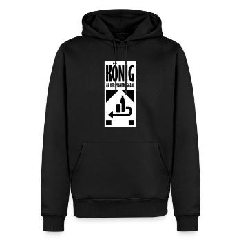 Pfand König Pfandrückgabe - Männer Premium Bio Hoodie - Schwarz - Vorne - Nico (187cm)