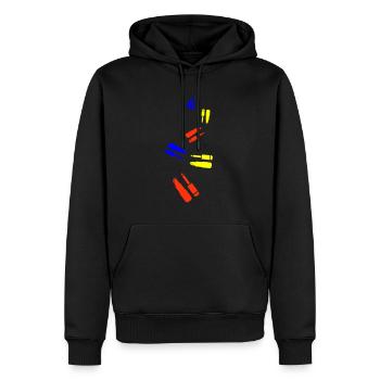 Make Up Kosmetik Icon - Männer Premium Bio Hoodie - Schwarz - Vorne - Nico (187cm)