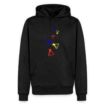 Reagenzglas Icon - Männer Premium Bio Hoodie - Schwarz - Vorne - Nico (187cm)