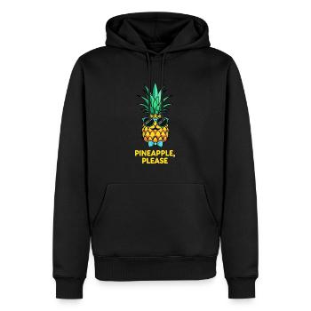 Cool Pineapple - "Pineapple, Please" - Men’s Premium Organic Hoodie - black - Front - Nico (187cm)