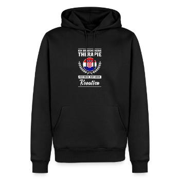 Fahne Landesfarben Kroatien Balkan Spruch - Männer Premium Bio Hoodie - Schwarz - Vorne - Nico (187cm)