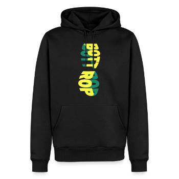 Bottrop Germany City Skyline Font Colorful - Men’s Premium Organic Hoodie - black - Front - Nico (187cm)